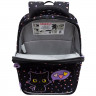 Рюкзак для девочек школьный (Grizzly) арт.RAn-588-3/1 черный 27,5х39х15 см с чехлом для мелочей