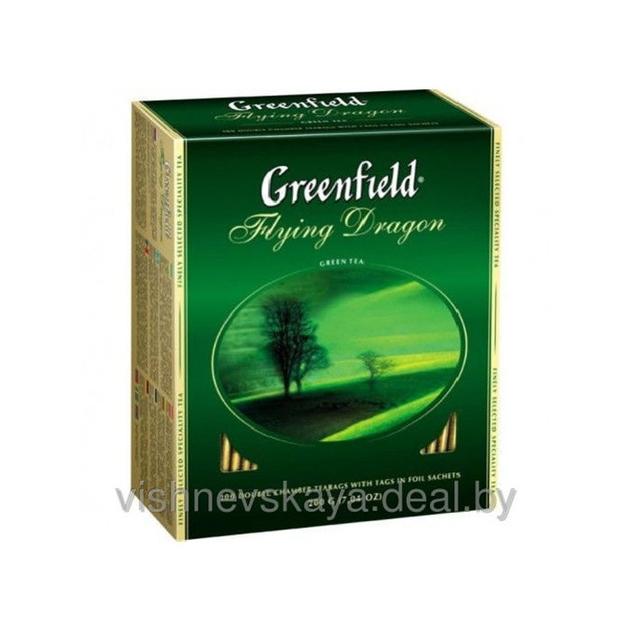 Чай Greenfield 100пак. Flying Dragon зеленый (Ст.9)