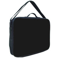 Папка А4 текстиль на молнии регулируемая ручка широкая боковина (ОНИКС) Черная арт.ПМД5-01