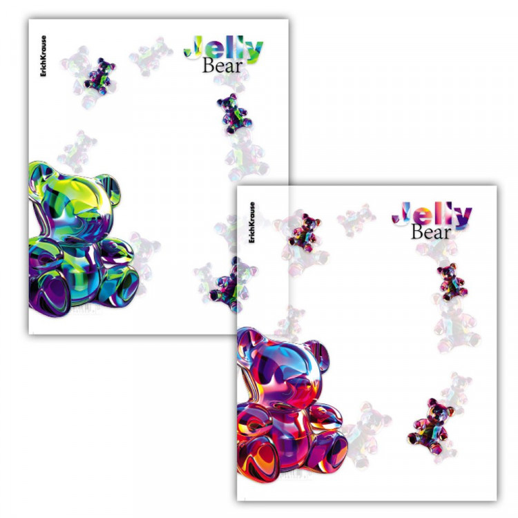 Набор обложек для тетради 212х347 полипропилен 80мкм 12 штук набор Jelly Bear (ErichKrause) арт 63504