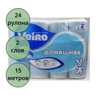 Бумага туалетная 2-сл втулка 24рул/уп 15м белая Veiro Домашняя арт.1С224