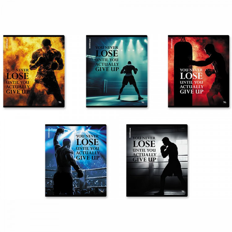 Тетрадь А5 клетка 96 листов скоба ErichKrause Кульминация глянцевая ламинация ассорти арт.65240