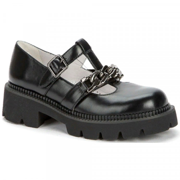 Туфли для девочки (BETSY) черные верх-искусственная кожа лак подкладка-натуральная кожа размерный ряд 34-37 арт.928301/03-02