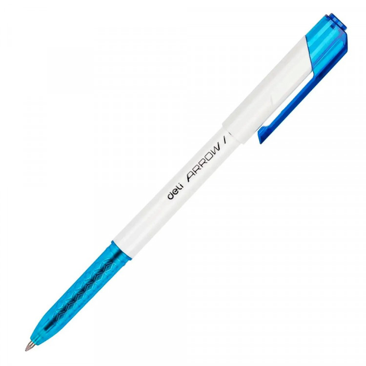 Ручка шариковая Deli Arrow непрозрачный корпус, синяя 0,7мм арт.EQ23-BL (Ст.12)