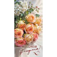 Открытка-конверт "С  днём рождения!" арт.5.0000821