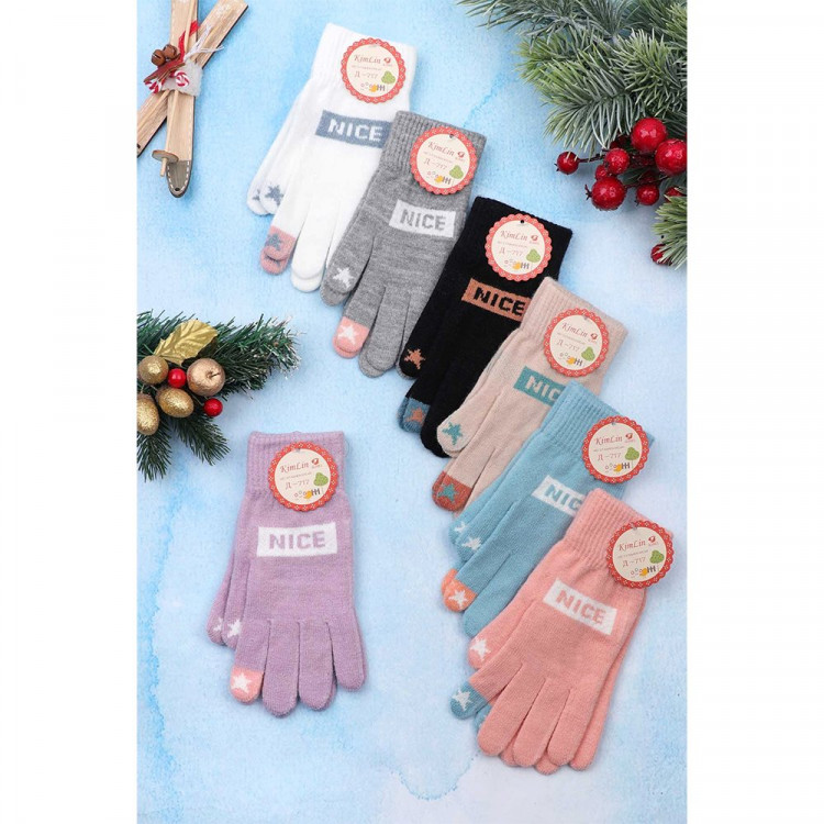 Перчатки для девочки (MULTIBRAND) арт.Д717 размер 16 (9-11л) цвет в ассортименте