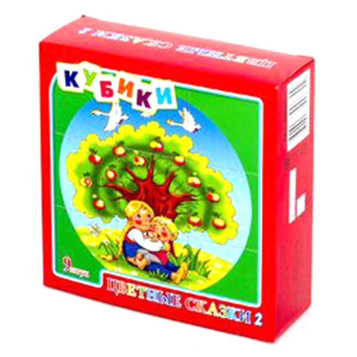 Игра настольная Кубики пластиковые Цветные сказки-2 09шт (ДК) арт.00680