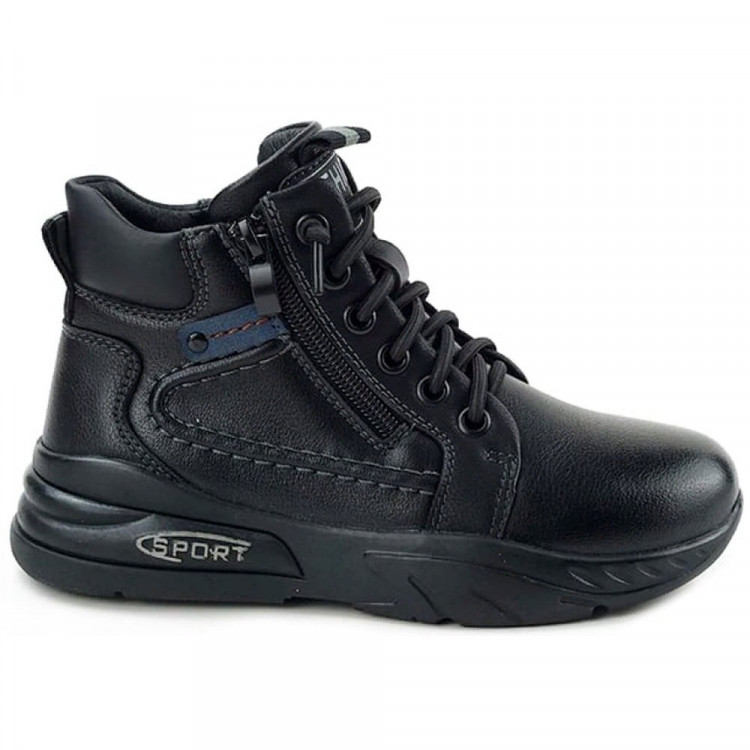 Ботинки для мальчика (B&G) черный верх-искусственная кожа подкладка - байка артикул  m-bg-E927-7A