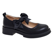Туфли для девочки (Сказка) черные верх-искусственная кожа подкладка-натуральная кожа размерный ряд 32-37 арт.R597894817BK