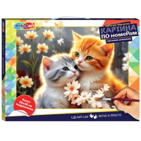 Картина по номерам холст на подрамнике 30х40 см (MultiArt) Котики арт.CANV30X40-PART-122099