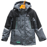 Куртка осенняя для мальчика (BWF) арт.hwl-22-75-4 размерный ряд 32/128-40/152 цвет серый