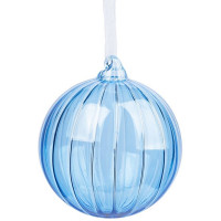 Шар стекло без упаковки /1шт/ 10см "Прозрачный голубой" арт.90741