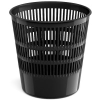 Корзина для мусора 12л решетчатая черная ErichKrause Classic арт.55938 (Ст.1)