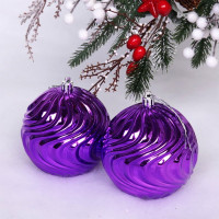 Набор шаров 02шт 10см "Рельеф" фиолетовый арт.201-1765