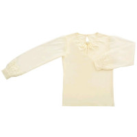 Джемпер для девочки трикотажный (Ликру) длинный рукав цвет экрю арт.0080 МУЗА размерный ряд 32/128-42/164