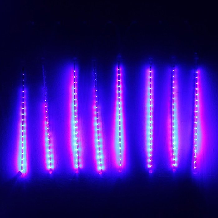 Гирлянда электрическая для дома фигурная 2*0,5м 36LED "Тающая сосулька" цвет синий (светлый провод)арт.113-025