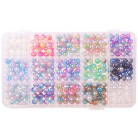 Набор бусин №6 (Mazari) перламутровые 12 цветов d=8 мм арт.M-20216