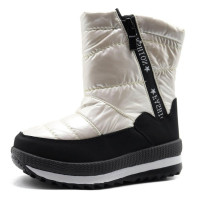 Дутики для девочки (SaiJun) белый верх-искуственная кожа подкладка - искуственная шерсть  артикул czz-2511-5