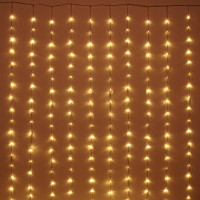 Гирлянда эл.д/дома занавес Дождь 1,5*2м 240LED "Водопад" цв.т.белый (с.провод) 8реж. арт.725-0597
