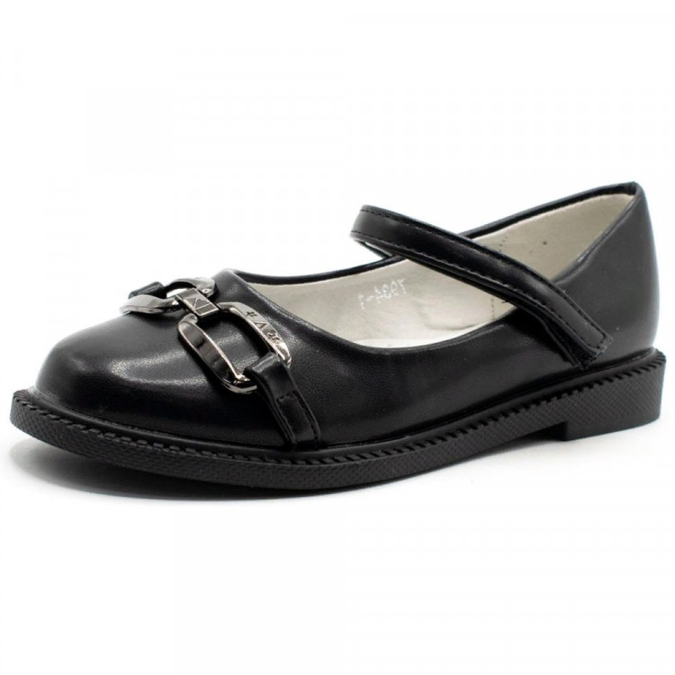 Туфли для девочки (Paliament) черные верх-искусственная кожа подкладка-искусственная кожа размерный ряд 30-37 артикул tyg-7934-1