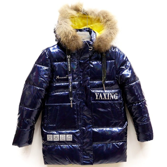Куртка зимняя для девочки (YAXING) арт.cbw-YX-2166-5 цвет синий