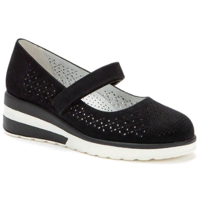 Туфли для девочки (BETSY) черные верх-искусственный нубук подкладка-натуральная кожа  арт.918311/05-02