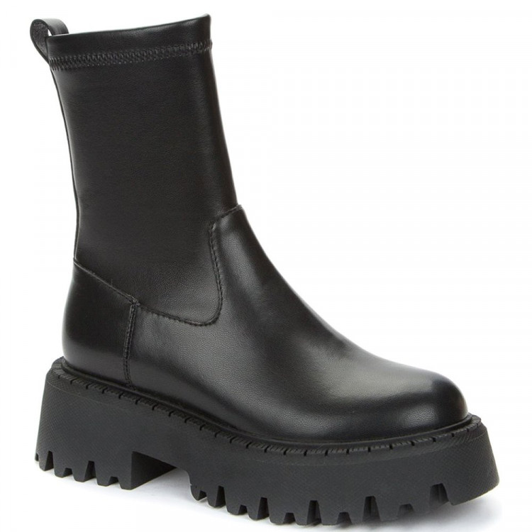 Ботинки для девочки (KEDDO) черный верх-искусственная кожа подкладка - байка артикул 538123/05-01