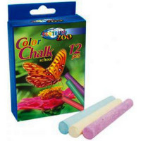 Мел школьный цветной 12 штук в упаковке (CENTRUM) круглый арт 80371