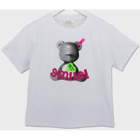 Футболка для девочки (Deloras) артикул 19533 размерный ряд 26/98-32/128 цвет белый