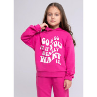 Толстовка для девочки (CLE) артикул 836067/49т_п размерный ряд 28/110-32/128 цвет фуксия