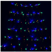 Гирлянда электрическая для дома сетка для елки 01м 224LED цвет мульти (темный провод) 8режимов артемный 362-074