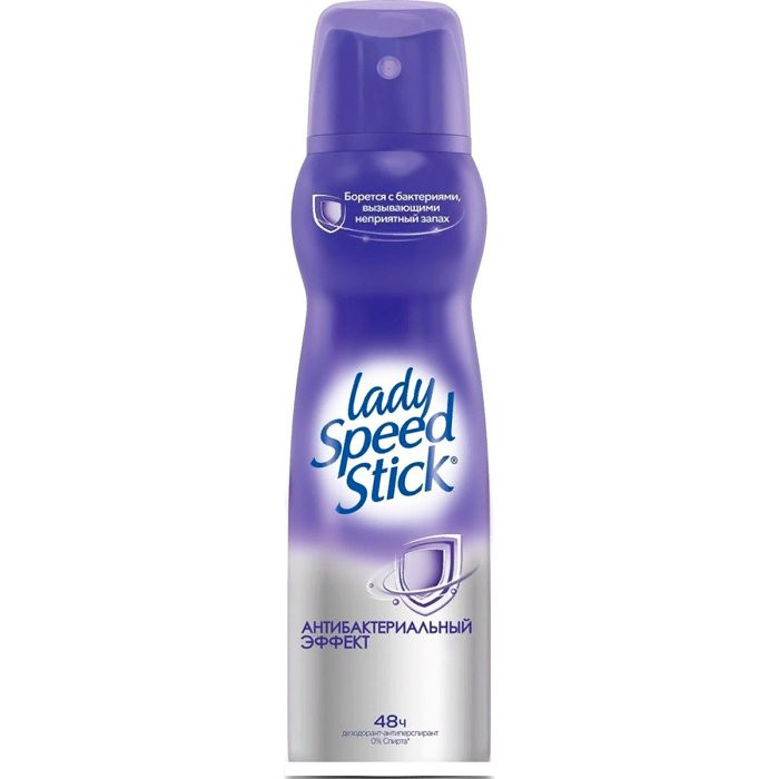 Дезодорант Lady Speed Stick женский 150 мл. спрей Антибактериальный эффект (Ст.12)