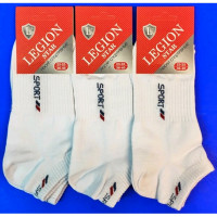 Носки женские арт.л-30 размер 23-25 хлопок 85% полиамид 13% эластан 2% цвет белый (Легион)