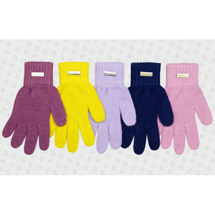 Перчатки для девочки (Полярик) арт.TG-454 размер 14 (5-6л) цвет в ассортименте