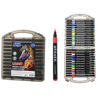 Маркеры для скетчинга акриловые (Mazari) Lumo 24 цвета кисть пластиковый пенал арт.M-15231-24