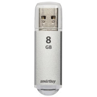 Флеш диск 8GB USB 2.0 Smartbuy V-Cut series SB8GBVC-S, серебристый