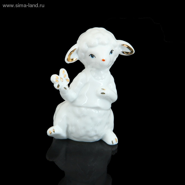 юСтатуэтка СИМВОЛ ГОДА "Барашек с бабочкой" 5*4*7,8см арт.186342