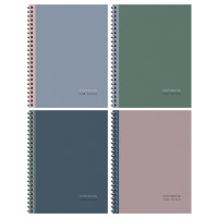 Тетрадь твердая обложка А5 клетка 120 листов на гребне (BG) Monocolor Double матовая ламинация ассорти арт.ТТ5гр120_лм 12748