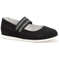 Туфли для девочки (BETSY) черные верх-искусственная нубук подкладка-натуральная кожа размерный ряд 30-35 артикул 928302/03-02