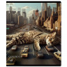 Тетрадь А5 клетка 48 листов скоба (ErichKrause) Big City Cats глянцевая ламинация ассорти арт.63317