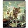Тетрадь А5 клетка 48 листов скоба (ErichKrause) Big City Cats глянцевая ламинация ассорти арт.63317