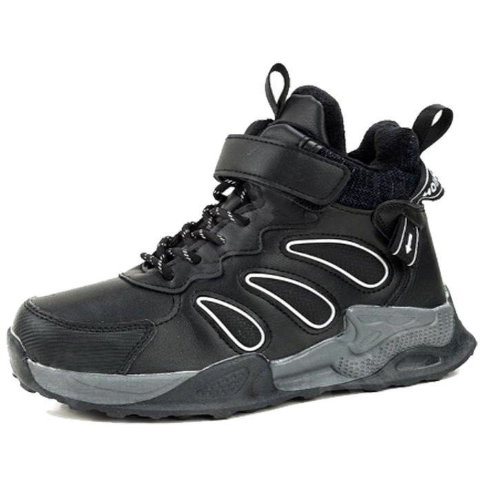 Ботинки для мальчика (B&G) черные верх-искусственная кожа подкладка - байка размерный ряд 31-36 арт.  RC51_5983-4A