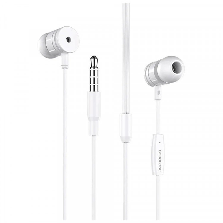 Наушники провод.BOROFONE BM31 Mysterious universal earphones цв.белый