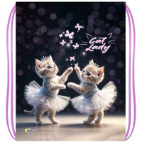 Сумка для сменной обуви 1 отделение (ОНИКС) МО-26-1 Cat ballet 370х470 мм арт.86609