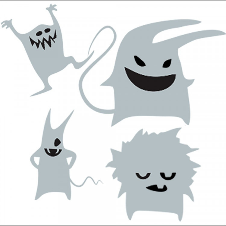 Набор светоотражающих наклеек (deVENTE) Monsters серебристо-белые арт.9083214