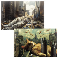 Папка-конверт на кнопке А4 (ErichKrause) Big City Cats ассорти арт.63511