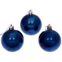 Набор шаров 06см 03шт/наб. "Глянец" сапфир арт.201-0837