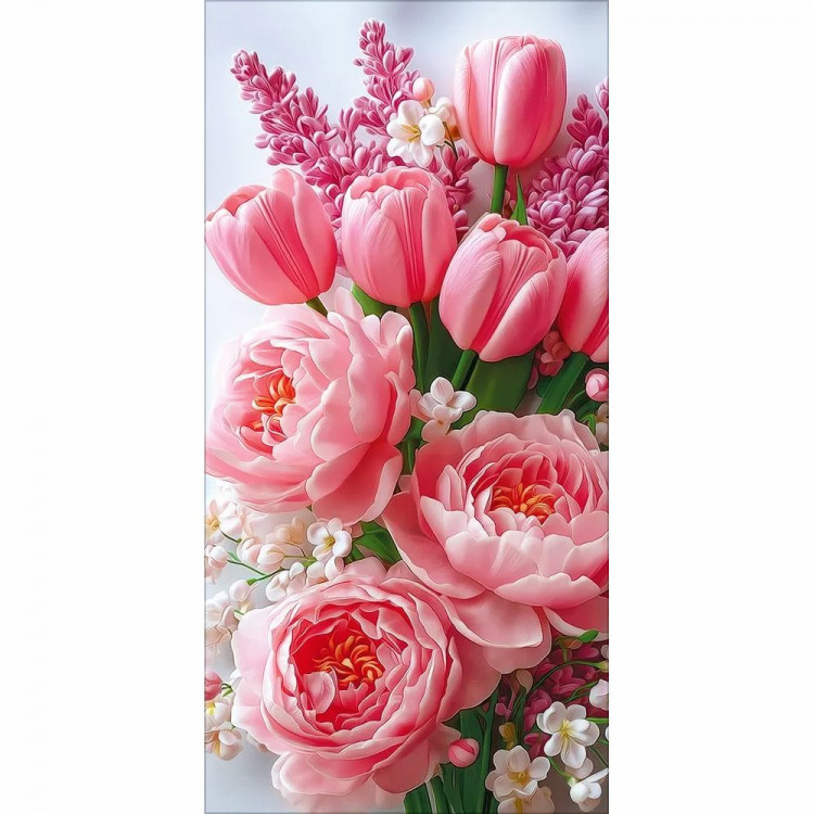 Конверт для денег Без текста Тюльпаны, сирень и пионы (Праздник) арт.50002332