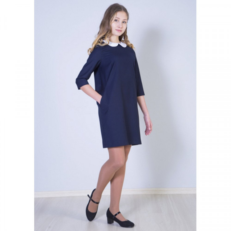 Платье для девочки (OVAS) арт.4808  размер 30/122-38/146 цвет синий