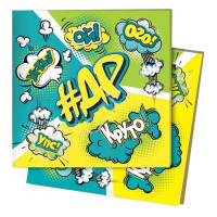 Салфетки "Комиксы #ДР" 12шт/наб 24*24см арт.6058289